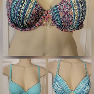 Shade & Shore Multicolor Patterned Bikini Tops